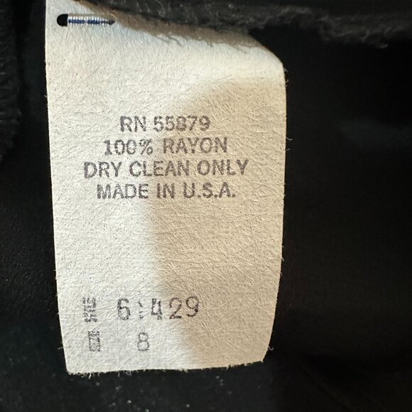 Vintage Mevisto Black Sheer Long Sleeve Dress, Size 8 - Picture 16 of 16